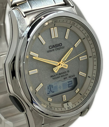 美品 CASIO 腕時計 ウェーブセプター ソーラー WVA-M630 メンズ カシオ