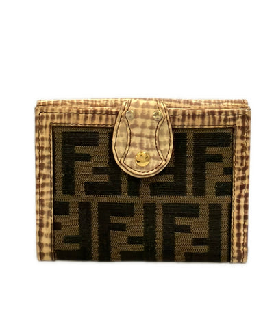 FENDI 二つ折り財布 Wホック ズッカ レディース フェンディ