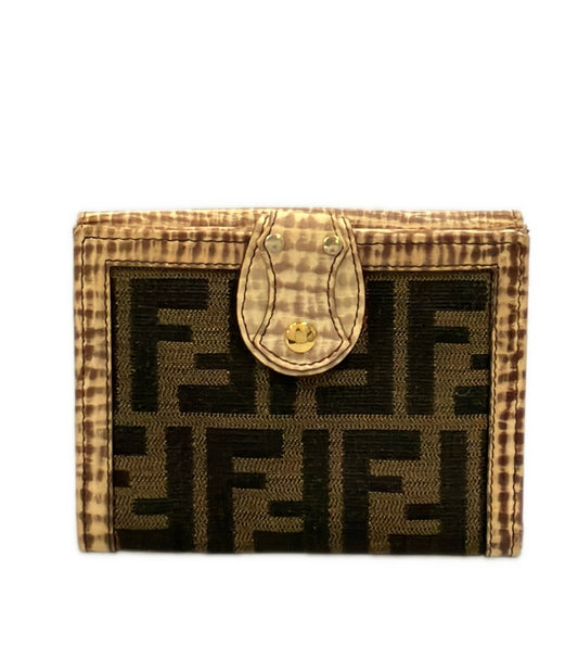 FENDI 二つ折り財布 Wホック ズッカ レディース フェンディ