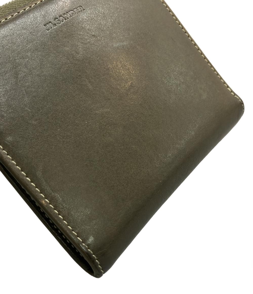 JIL SANDER ベージュ　L字二つ折り財布 ジルサンダー L字ファスナー二つ折り財布 ユニセックス JIL