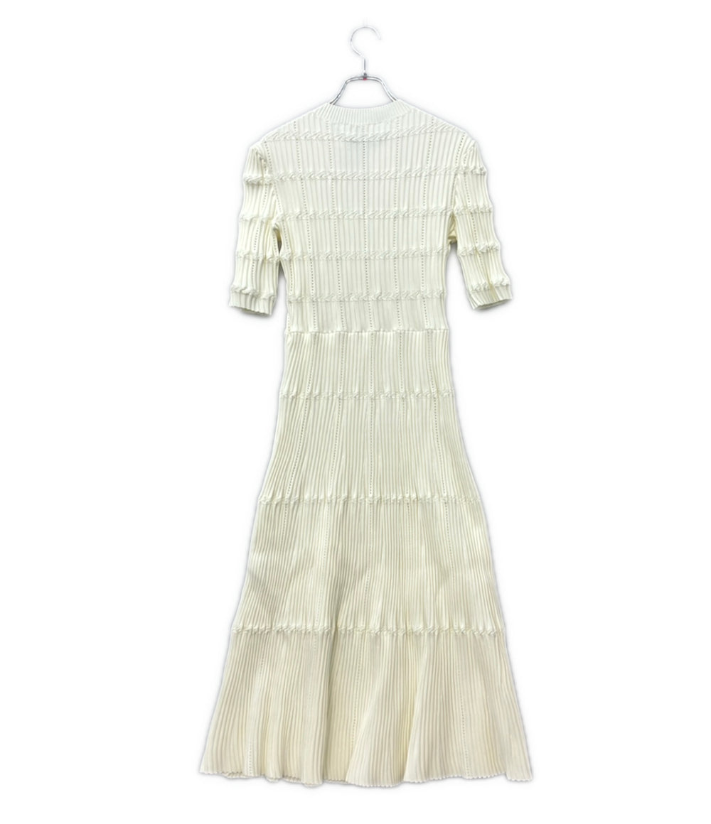 美品 CELFORD 半袖ワンピース ディフォメーションニット CWNO261090 レディース SIZE 38 (M) セルフォード