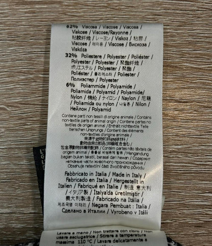 FENDI クロップドパンツ FF柄 ズッキーノ ワイド カプリ丈 ニット 黒 白 FENDI FZR724 AF4U レディース SIZE 40 (M) フェンディ