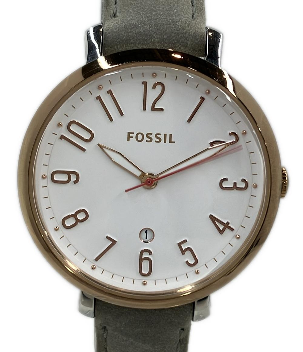 FOSSIL 腕時計 クオーツ ホワイト レディース フォッシル