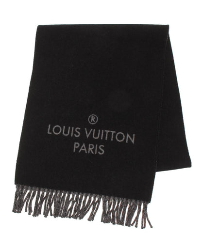 美品 LOUIS VUITTON マフラー エシャルプ シティアルプス ロゴワッペン M71096 メンズ レディース ルイ・ヴィトン