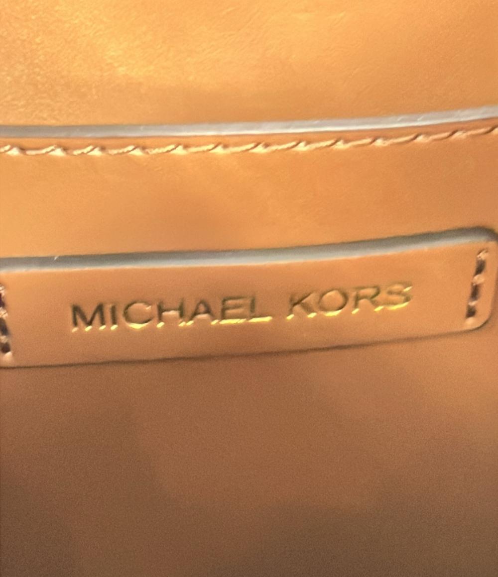 マイケルコース クロコ型押しレザーキャンバスミニショルダーバッグ 斜め掛け レディース MICHAEL KORS