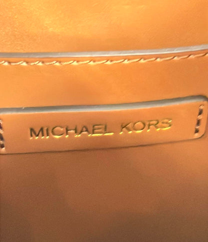 マイケルコース クロコ型押しレザーキャンバスミニショルダーバッグ 斜め掛け レディース MICHAEL KORS