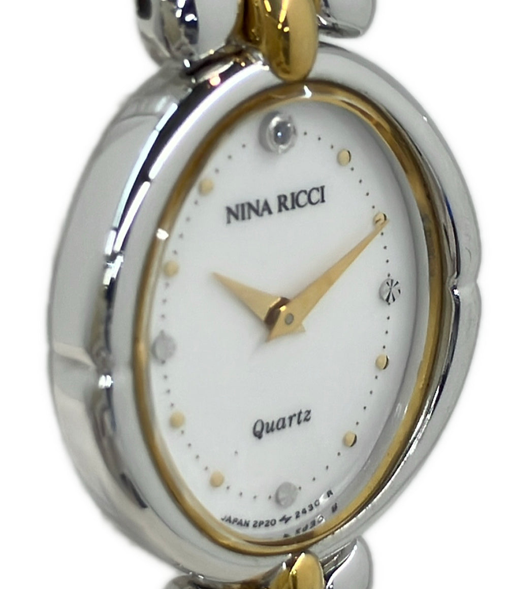 NINA RICCI 腕時計 クオーツ ホワイト 2P20-6200 レディース ニナリッチ
