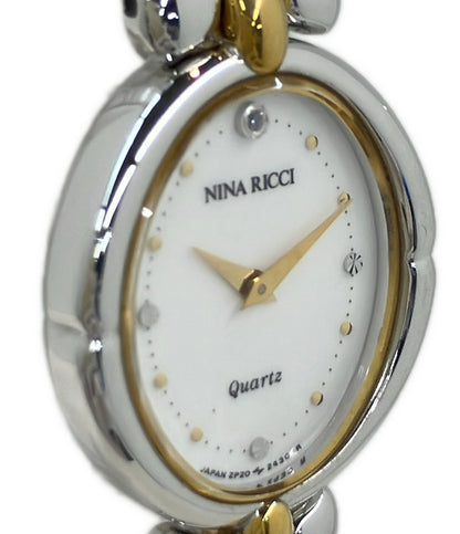 NINA RICCI 腕時計 クオーツ ホワイト 2P20-6200 レディース ニナリッチ