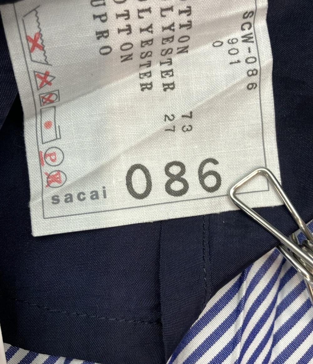 Sacai スカート プリーツ Cotton Poplin Zipper Skirt 24SS SCW-086
