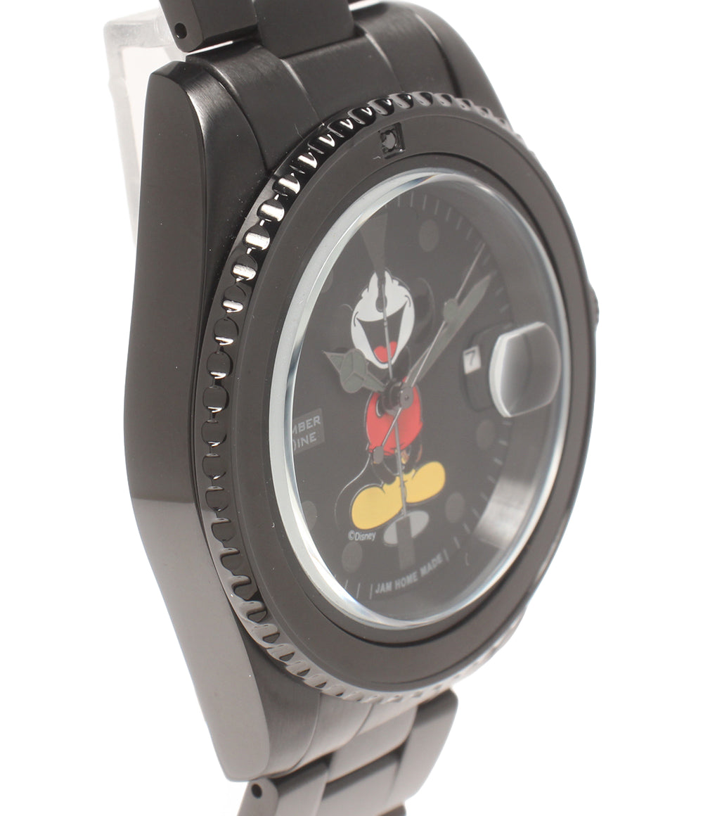 美品 JAM HOME MADE Disney 腕時計 number (N)ine ×jam home made×Disneyコラボ クオーツ ブラック レディース メンズ ジャムホームメイド ディズニー