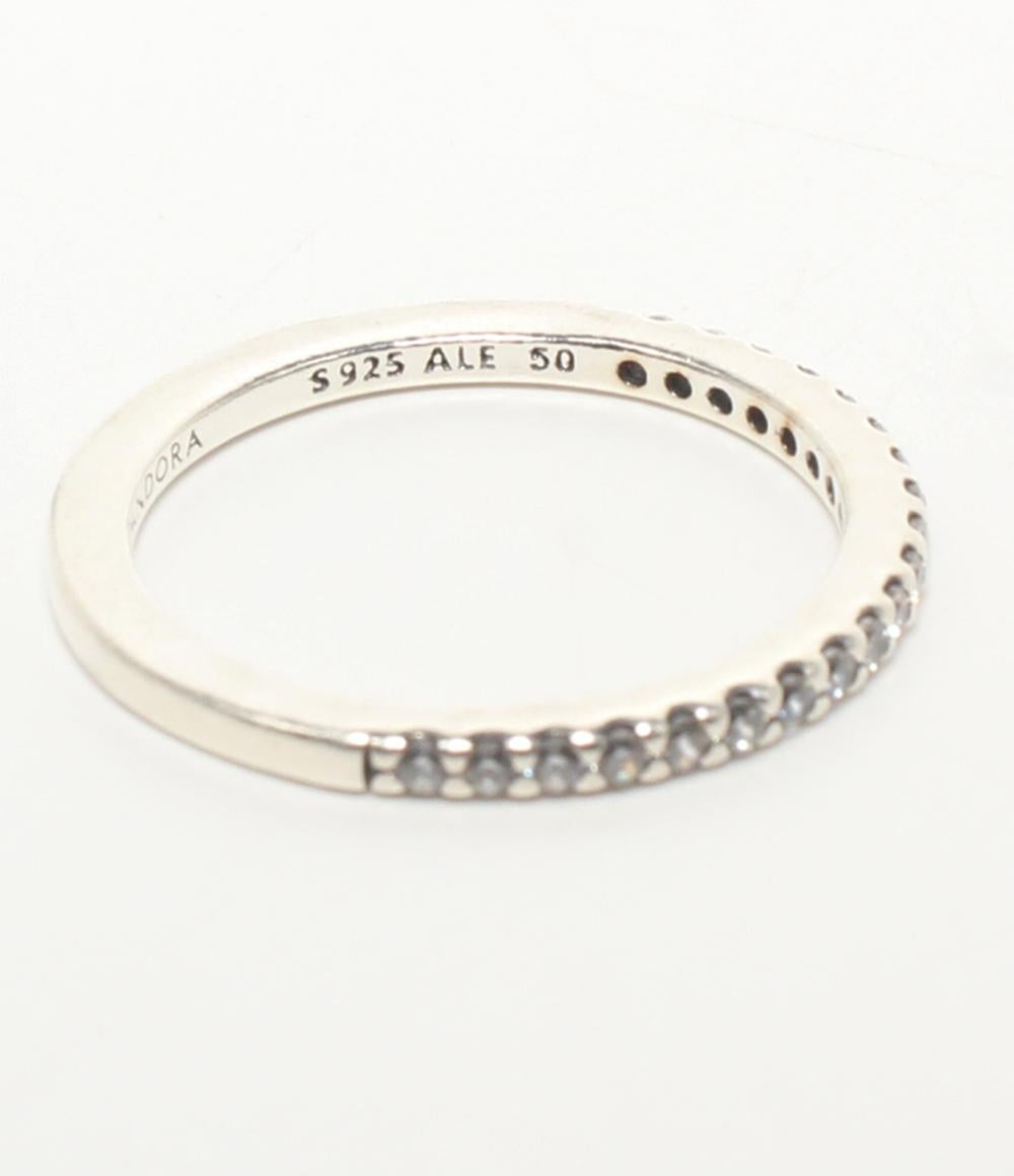 美品 PANDORA リング 指輪 SV925 ハーフエタニティ レディース SIZE 10号 パンドラ