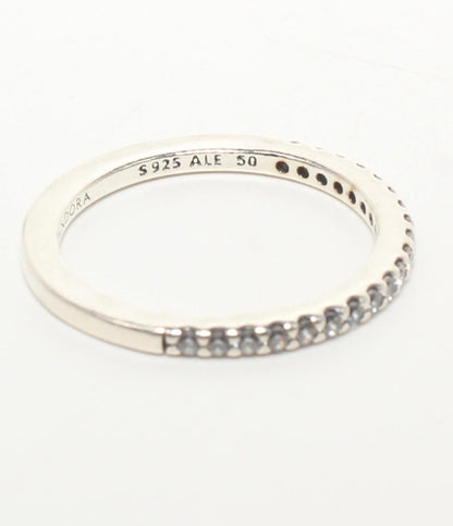 美品 PANDORA リング 指輪 SV925 ハーフエタニティ レディース SIZE 10号 パンドラ