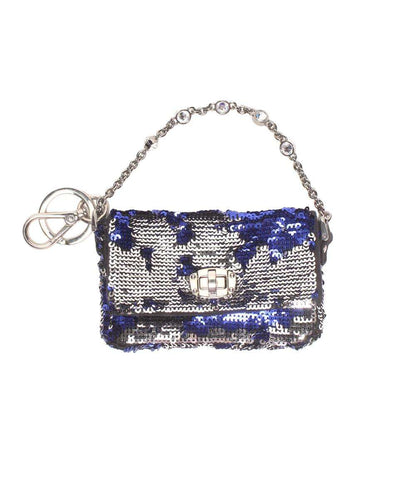 美品 Miu Miu 小物入れ バッグチャーム スパンコール レディース ミュウ ミュウ
