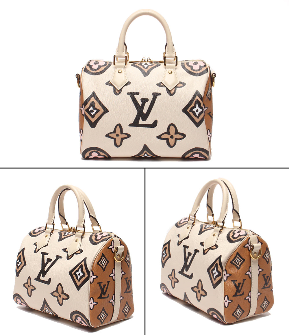 美品 LOUIS VUITTON 2WAYハンドバッグ ショルダーバッグ 肩掛け 斜め掛け ワイルド アット ハート スピーディ バンドリエール25 モノグラム M45828