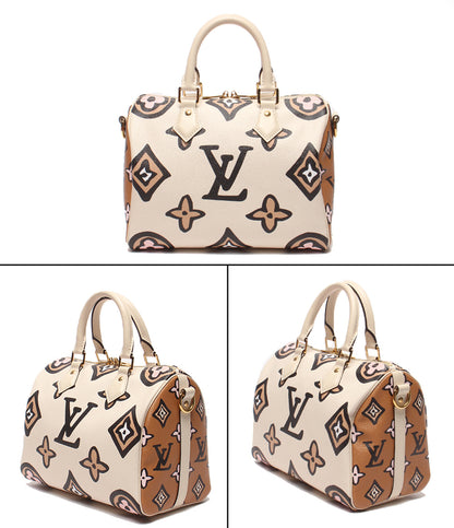 美品 LOUIS VUITTON 2WAYハンドバッグ ショルダーバッグ 肩掛け 斜め掛け ワイルド アット ハート スピーディ バンドリエール25 モノグラム M45828