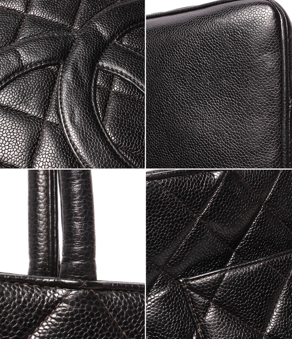 CHANEL ハンドバッグ トートバッグ マトラッセ キャビアスキン 復刻トート ココマーク シルバー金具 6番台 A01804 レディース シャネル