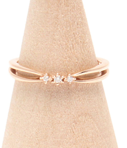 美品 カナルヨンドシー ピンキーリング 指輪 K10 ダイヤ レディース SIZE 3号 canal4℃