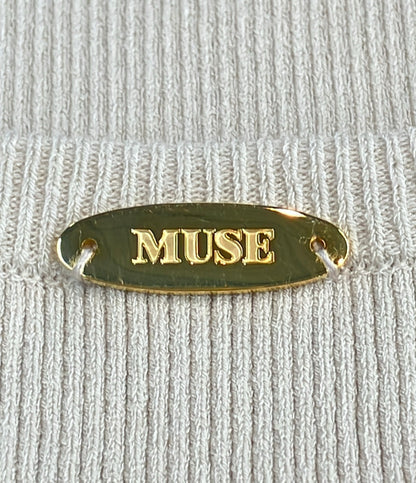 美品 MUSE 半袖 クルーネック プルオーバー レディース ミューズ