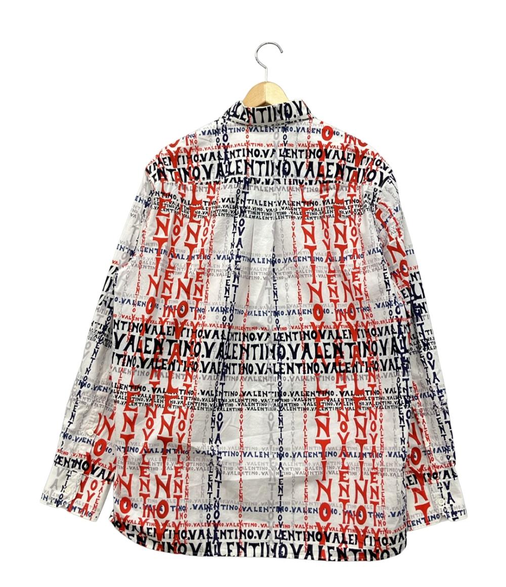 ヴァレンティノ マニフェスト クロスワードプリント長袖シャツ メンズ SIZE 40 (M) VALENTINO