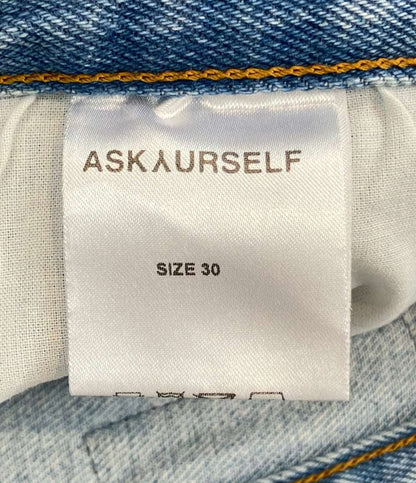 ASKYURSELF ダメージ加工 バギー デニムパンツ メンズ SIZE 30 アスクユアセルフ