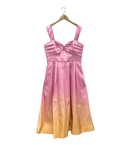 訳あり レベッカヴァランス グラデーションノースリーブフレアロングワンピース レディース SIZE US10 (L) rebecca vallance