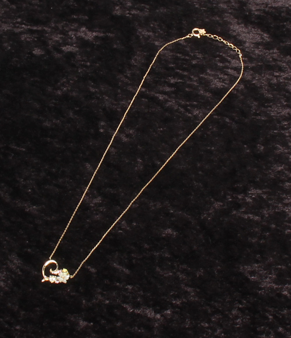 美品 Samantha Tiara ネックレス K18 ハートモチーフ フラワーモチーフ レディース サマンサティアラ