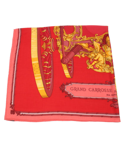 美品 HERMES 大判ストール スカーフ GRAND CARROSSE povr vn AMBASSADEUR 大使の偉大な運送 レディース エルメス