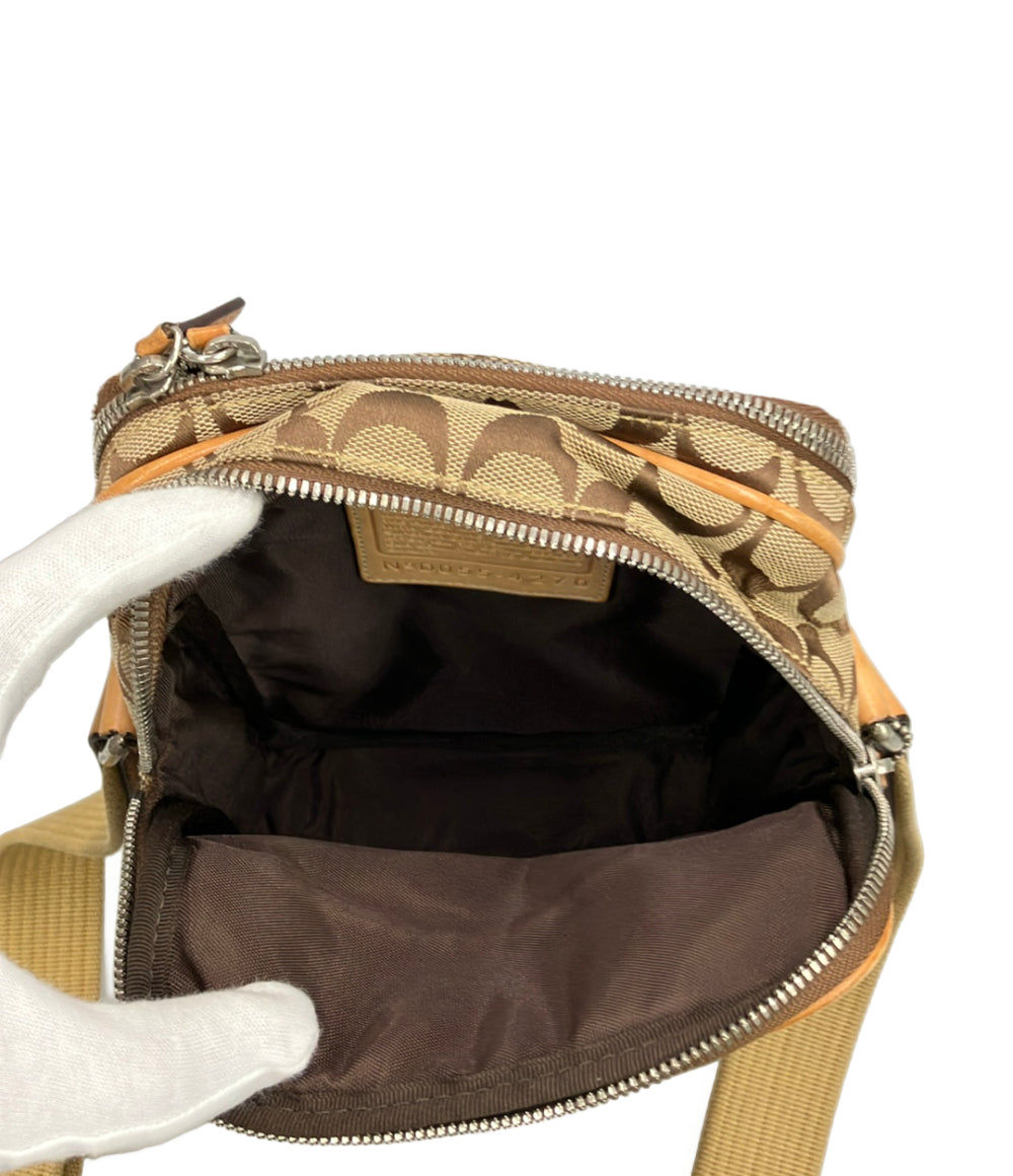 コーチ COACH パーク レザー ダッフルショルダー ベージュ F19726 USED 苫小牧西店 COACH(コーチ) ショルダーバッグ シグネチャーソフトスリムダッフル