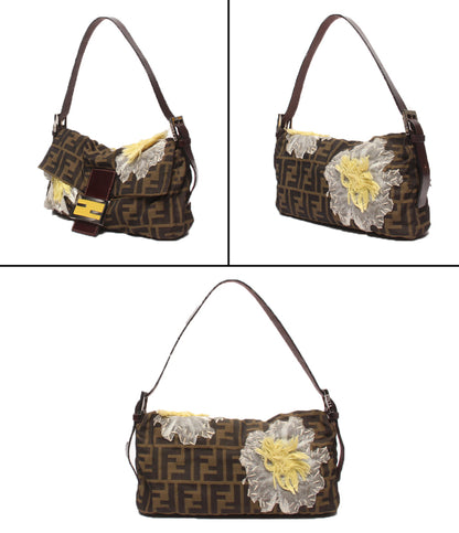 FENDI ハンドバッグ ショルダーバッグ 肩掛け フラワー刺繍 マンマバケット レディース フェンディ