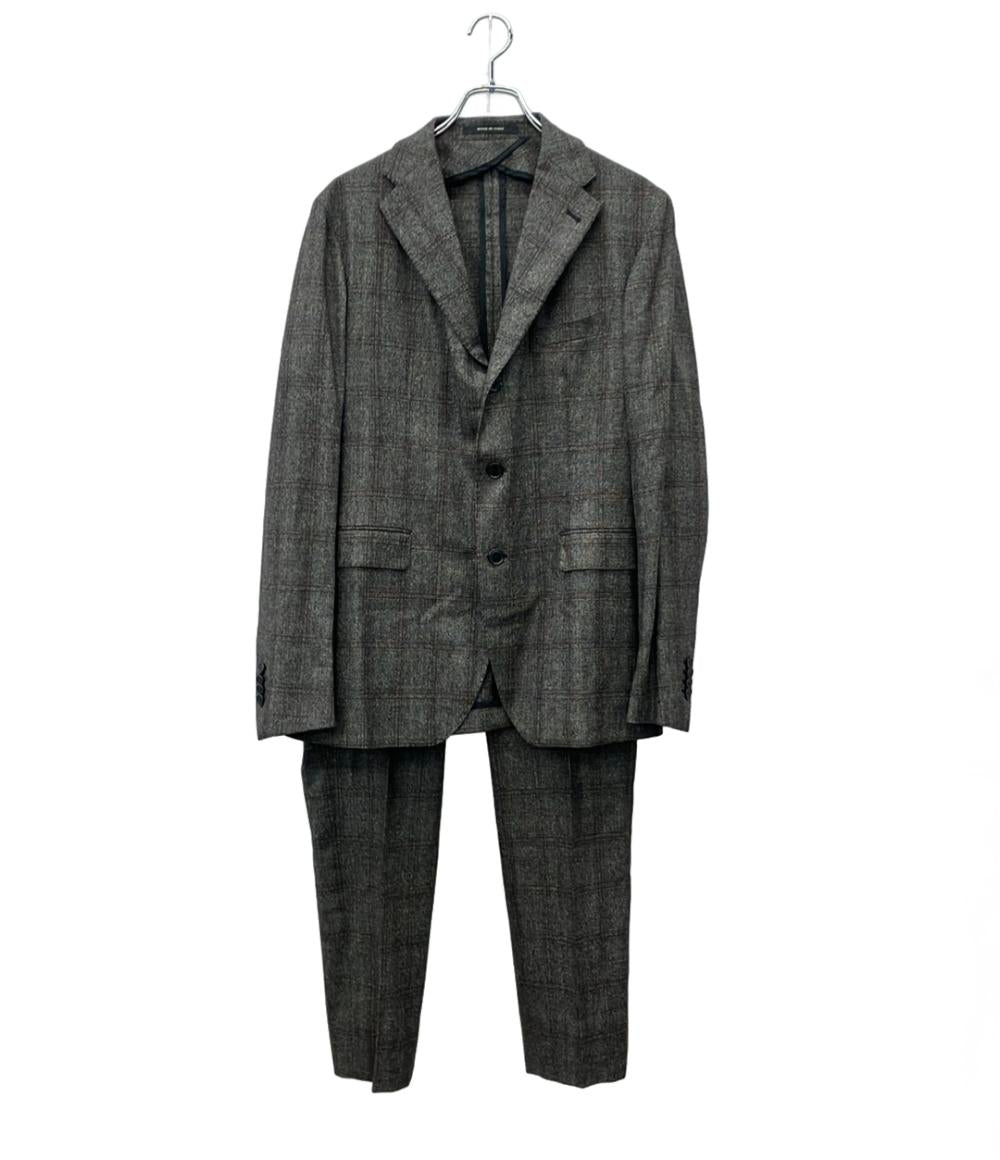 TAGLIATORE セットアップ パンツスーツ チェック柄 グレー×ブラウン トラッド＆ベーシック メンズ SIZE 50R (L) タリアトーレ