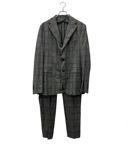TAGLIATORE セットアップ パンツスーツ チェック柄 グレー×ブラウン トラッド＆ベーシック メンズ SIZE 50R (L) タリアトーレ