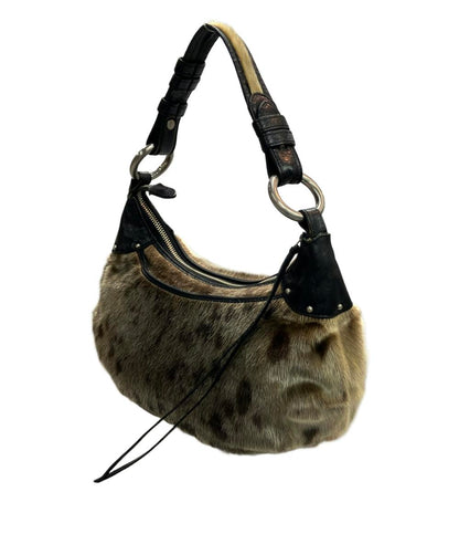 アルカン 2wayハンドバッグ ショルダーバッグ 斜め掛け 毛皮あざらし レディース ARUKAN