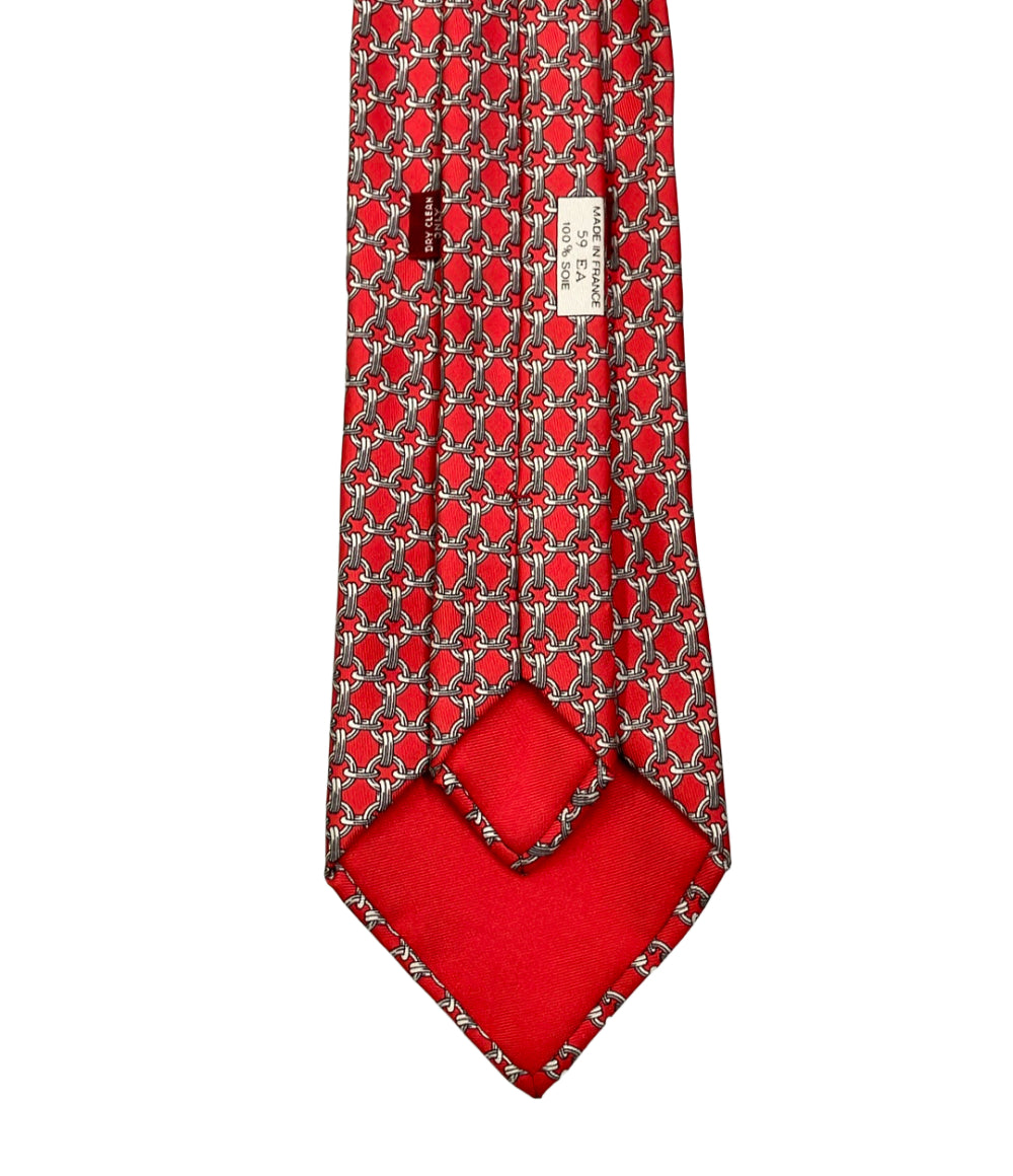 美品 HERMES ネクタイ シルク 100% メンズ エルメス