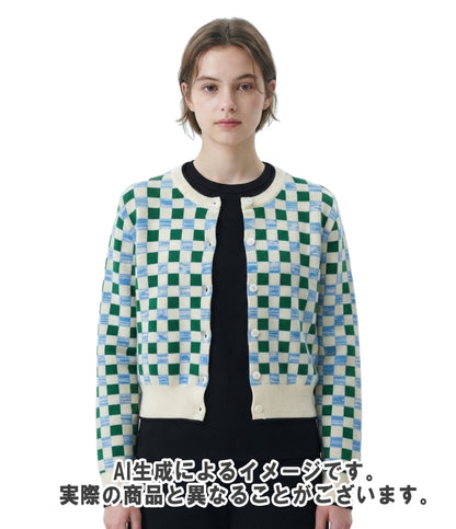 美品 Miu Miu 長袖ニットカーディガン 0000ET-Z05XT レディース SIZE 40 ミュウ ミュウ