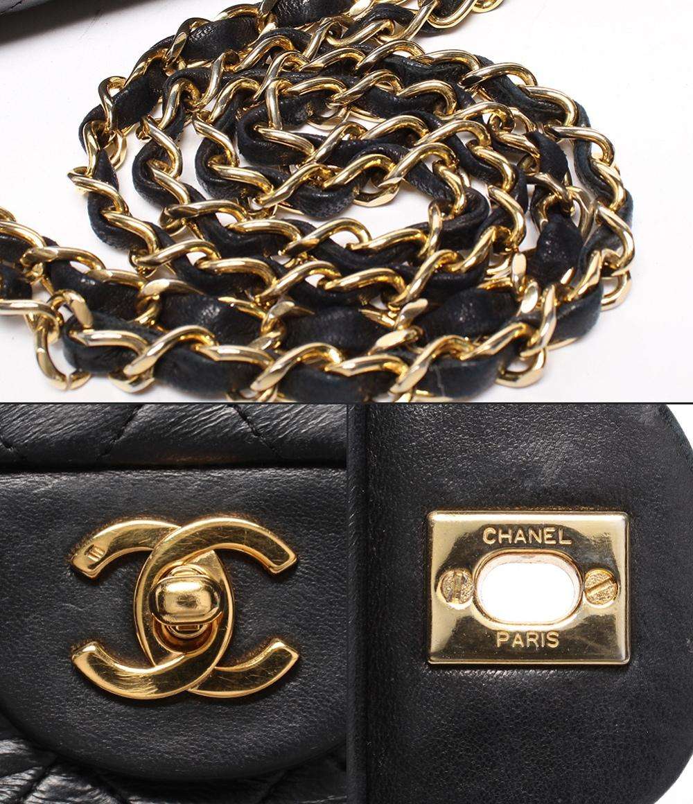 CHANEL チェーンショルダーバッグ ダブルチェーン ダブルフラップ