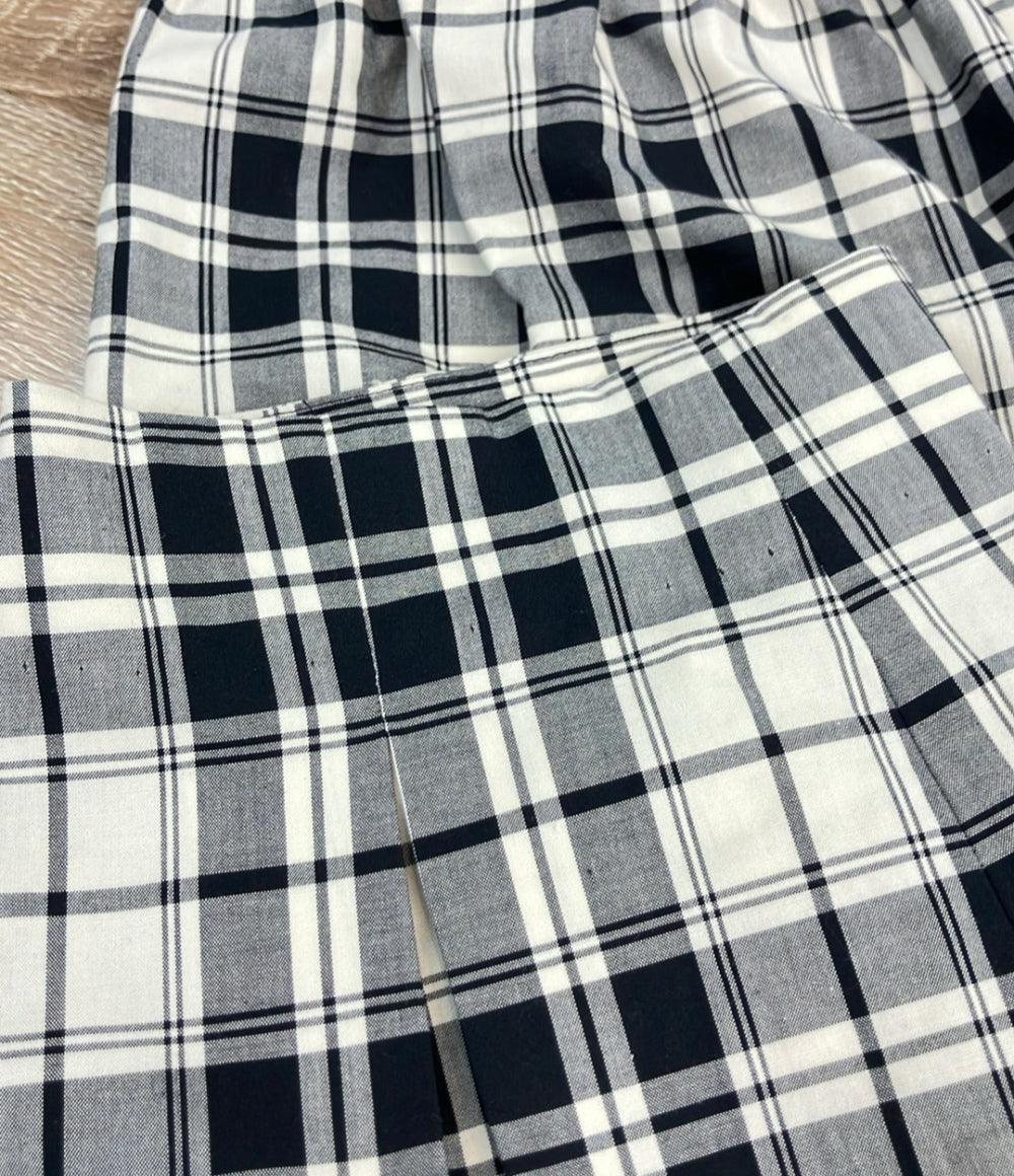 ENFOLD テーパードパンツ ドレープ チェック柄 300HS431-1500 レディース SIZE 38 (M) エンフォルド