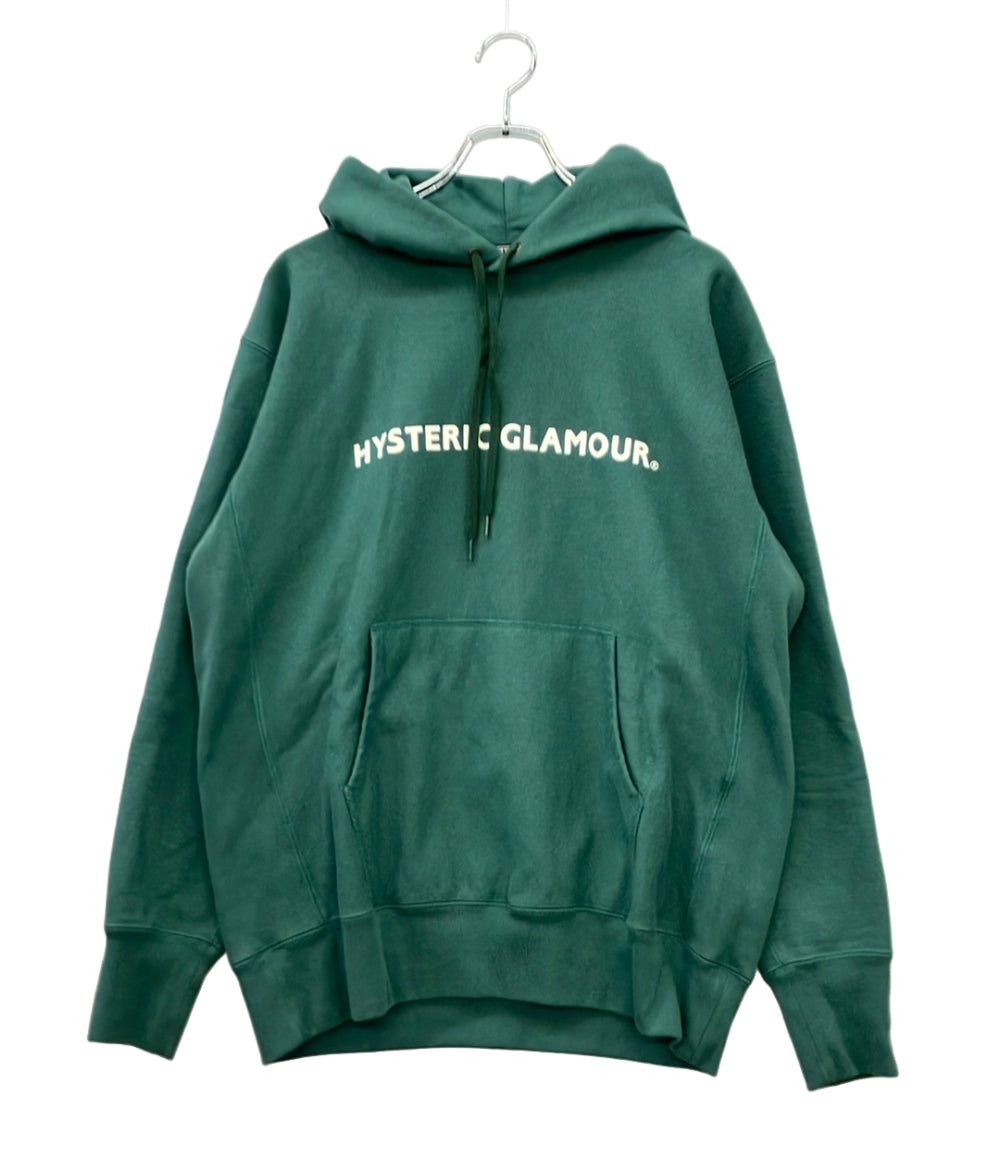 HYSTERIC GLAMOUR パーカー HYS LOGO グリーン ストリート ヘヴィウエイト スウェット 02253CF09 メンズ SIZE XL ヒステリックグラマー