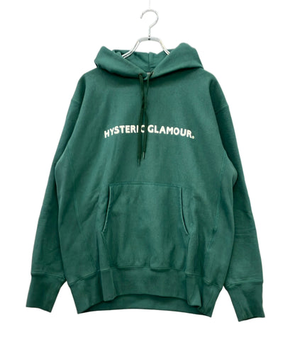 HYSTERIC GLAMOUR パーカー HYS LOGO グリーン ストリート ヘヴィウエイト スウェット 02253CF09 メンズ SIZE XL ヒステリックグラマー