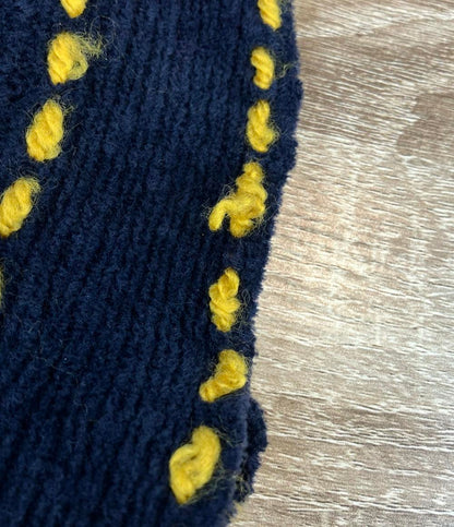 PHINGERIN 長袖カーディガン ニット ナイロン混 スプリング デニムジャケット風手編み PG1 Knit PD-212-KN-041 メンズ SIZE L フィンガリン