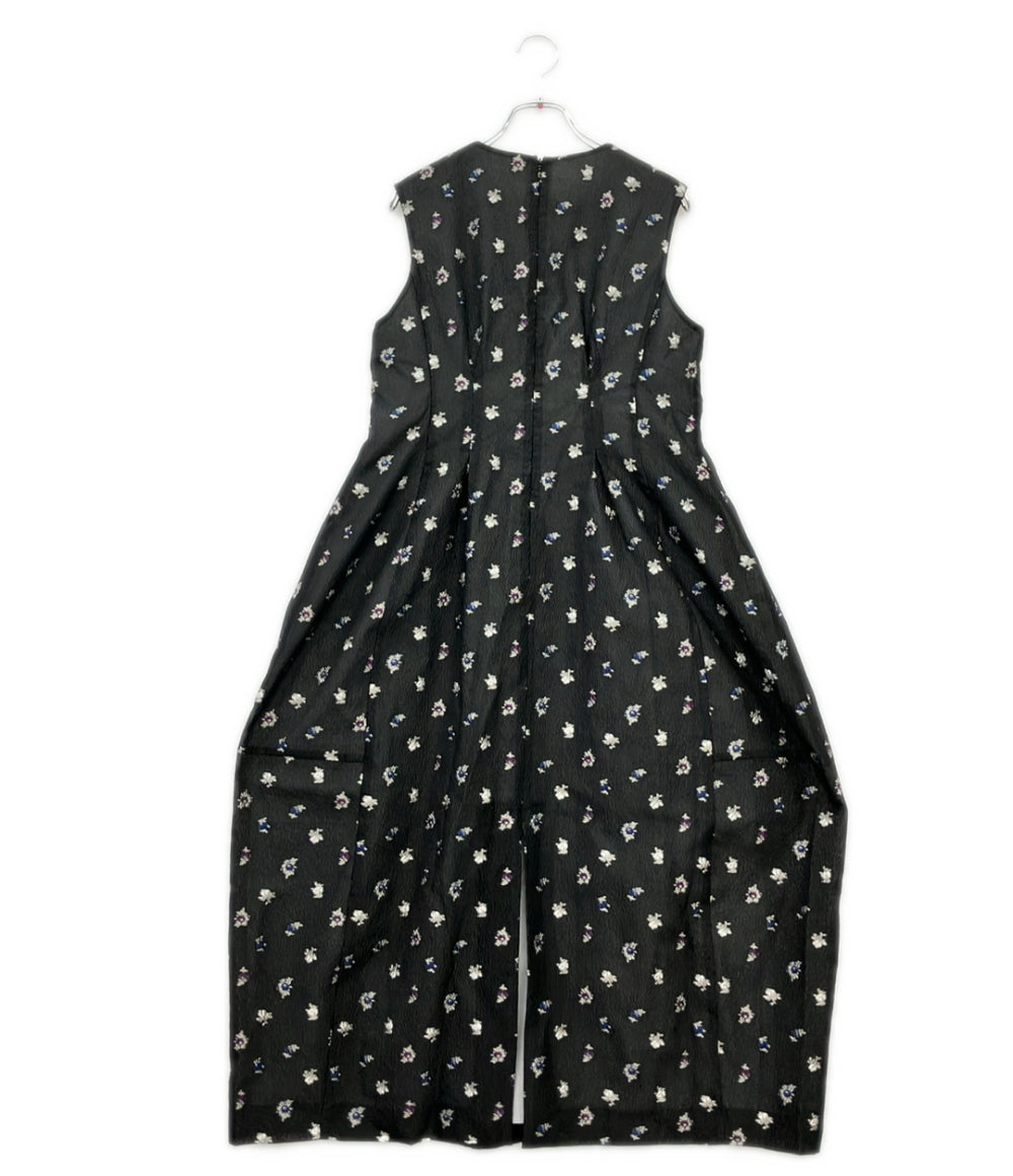 LANVIN en Bleu fleuretteジャガードワンピース レディース SIZE 36 ランバンオンブルー