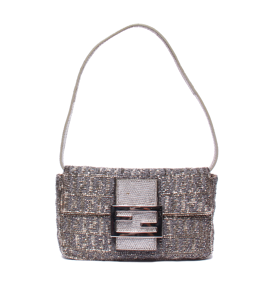 FENDI ショルダーバッグ ハンドバッグ 肩掛け ビーズ マイクロマンマバケット レディース フェンディ