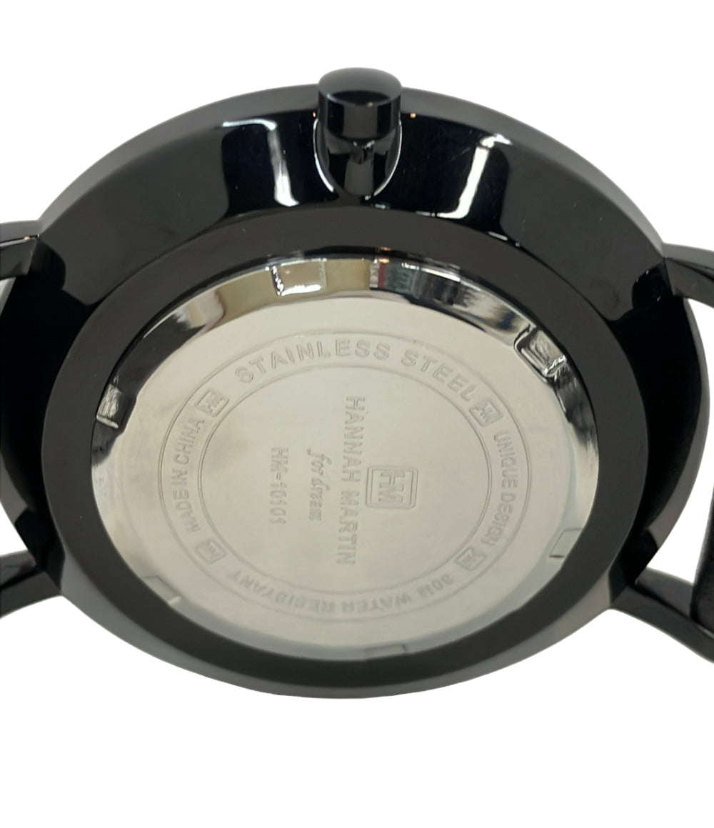 美品 HANNAH MARTIN 腕時計 クオーツ HM-10101 メンズ ハンナマーティン