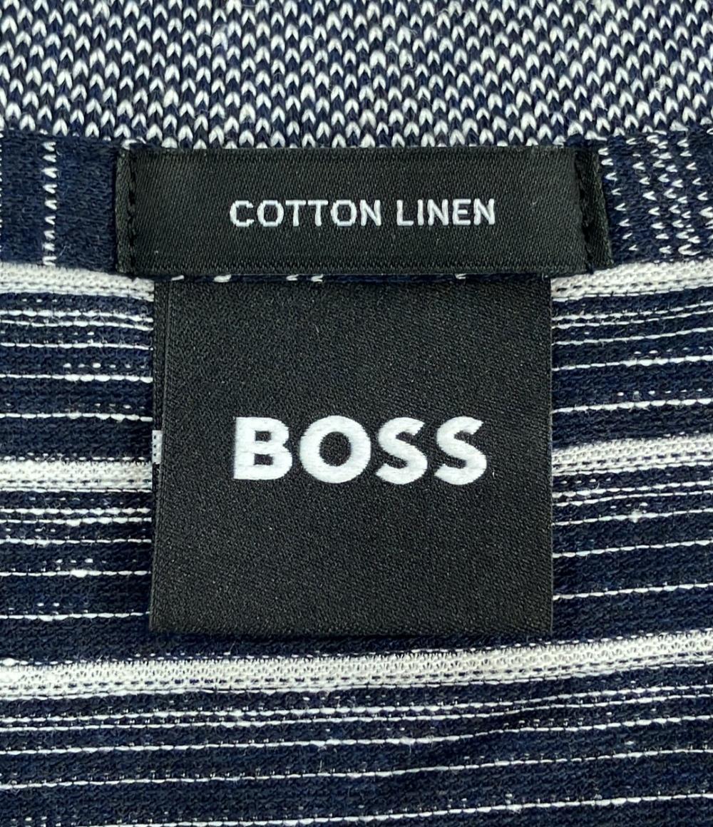 美品 ボス 半袖Tシャツ ボーダー メンズ SIZE M (M) BOSS