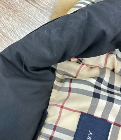 BURBERRY LONDON ダウンジャケット 裏地ノバチェック フォックスファー  ジップ スナップボタン FC066-656-09 レディース SIZE 38 (M)