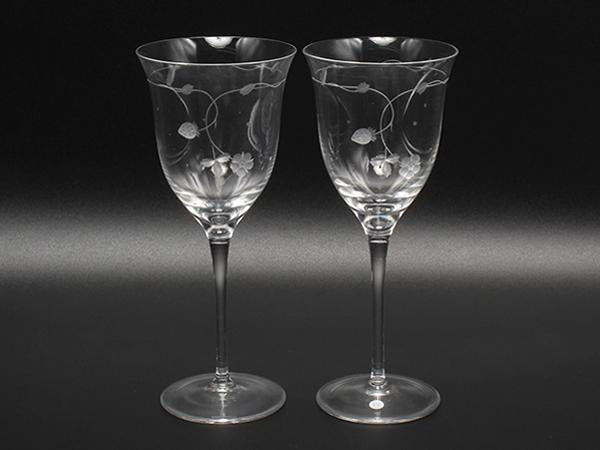 WEDGWOOD ワイングラス 2点セット ペア ワイルドストロベリー クリスタル オープン ウエッジウッド