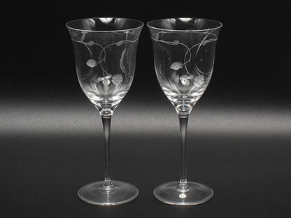 WEDGWOOD ワイングラス 2点セット ペア ワイルドストロベリー クリスタル オープン ウエッジウッド