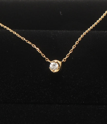 美品 STAR JEWELRY ネックレス K18 ダイヤ 0.04ct レディース スタージュエリー