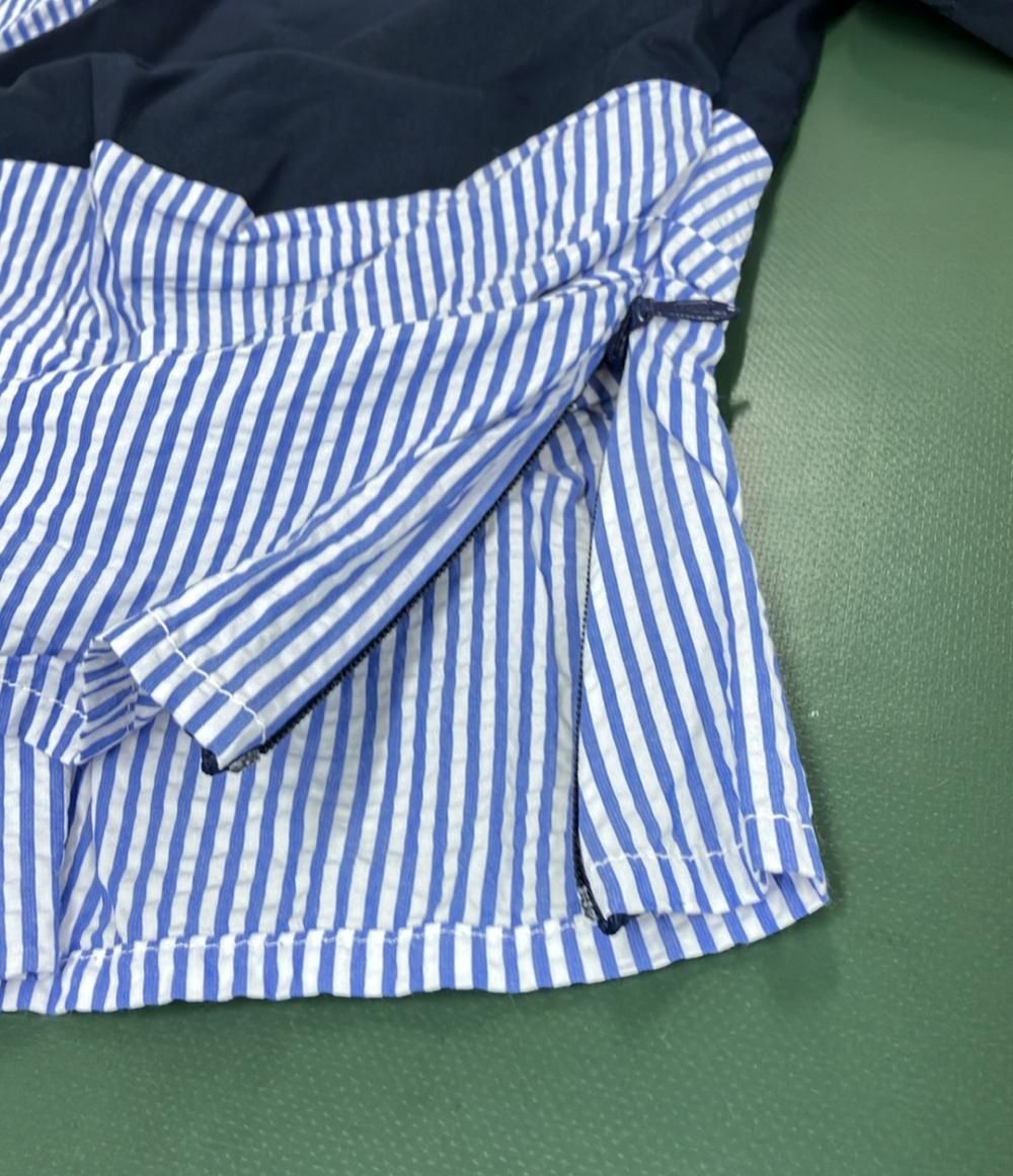 美品 セドリックシャルリエ ストライプ柄切り替え半袖ブラウス レディース (S) CEDRIC CHARLIER