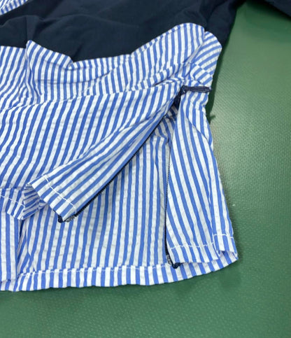 美品 セドリックシャルリエ ストライプ柄切り替え半袖ブラウス レディース (S) CEDRIC CHARLIER