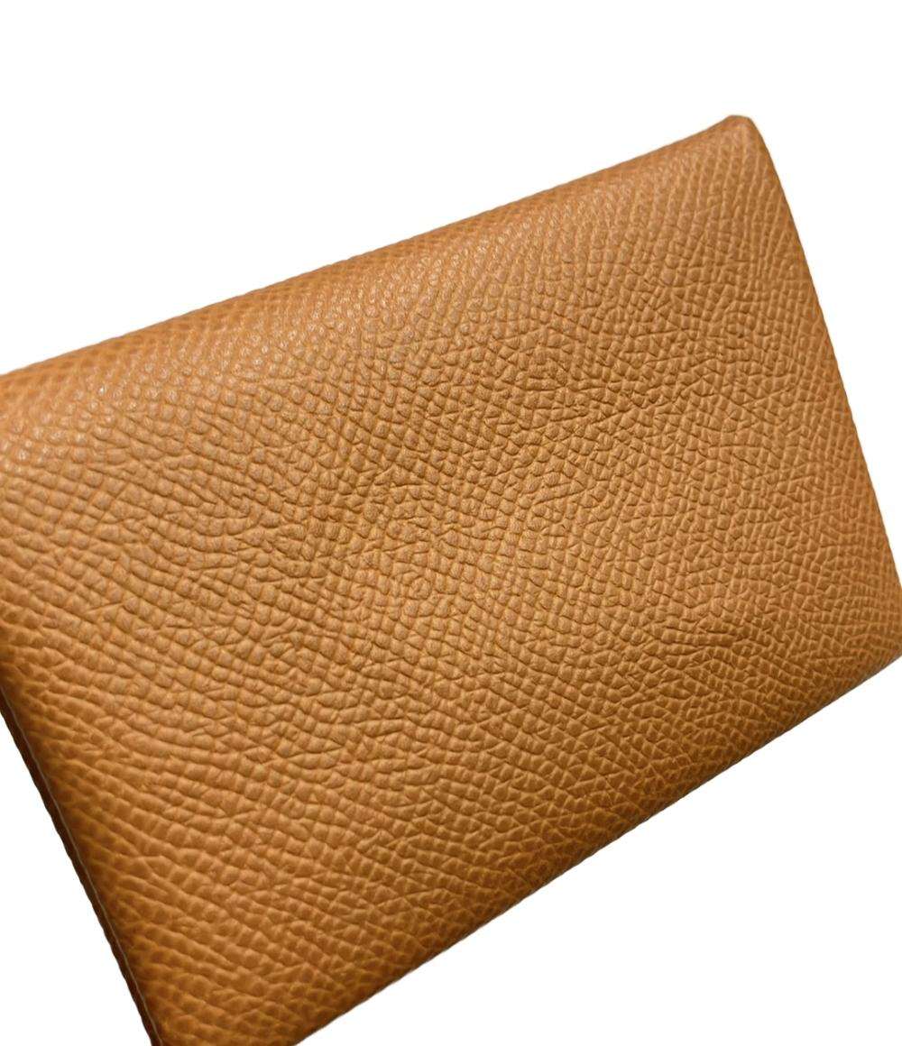 HERMES カードケース シルバー金具 W刻印 カルヴィ レディース エルメス